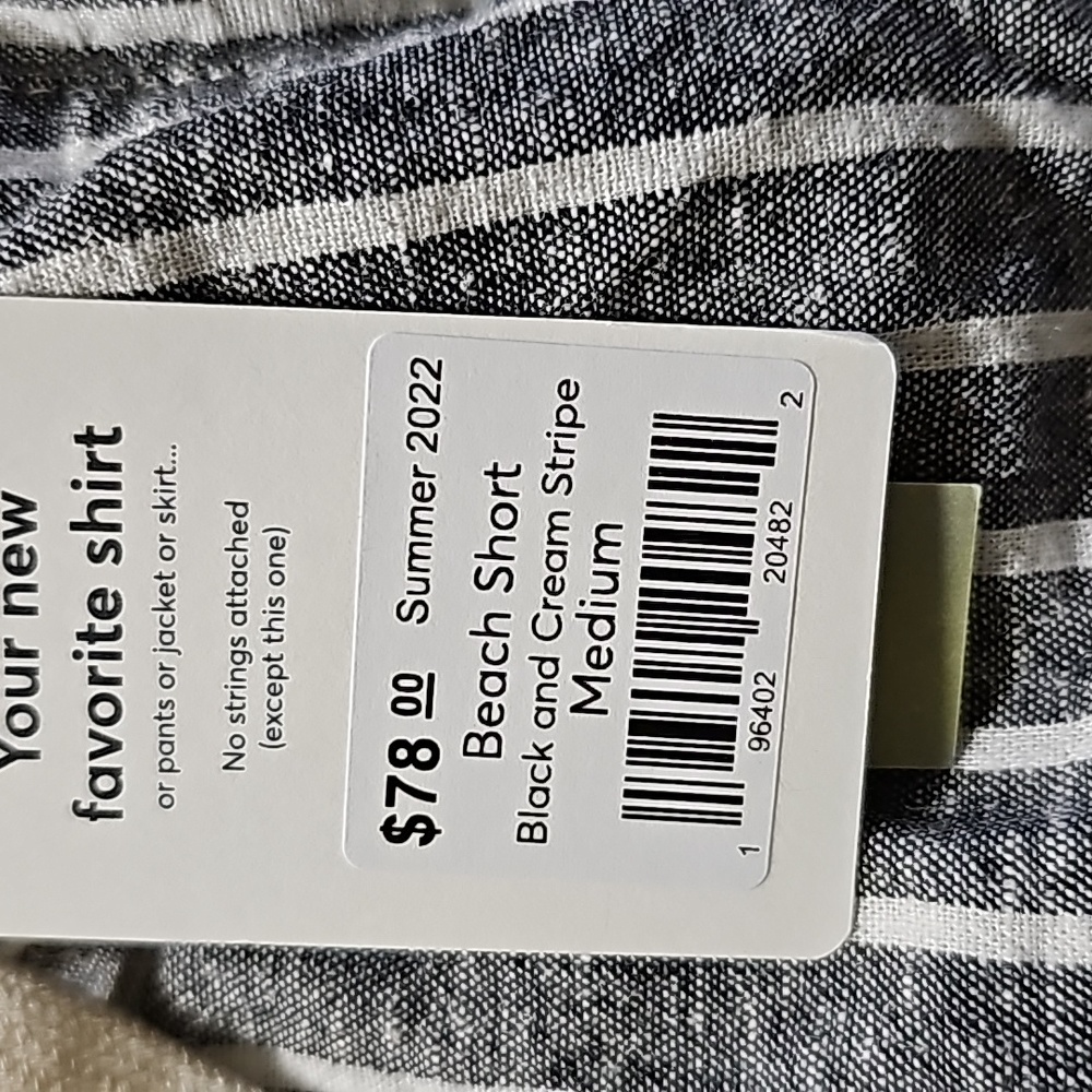 Marine Layer Gray and White Striped Linen Blend Shorts - Picture 7 of 7